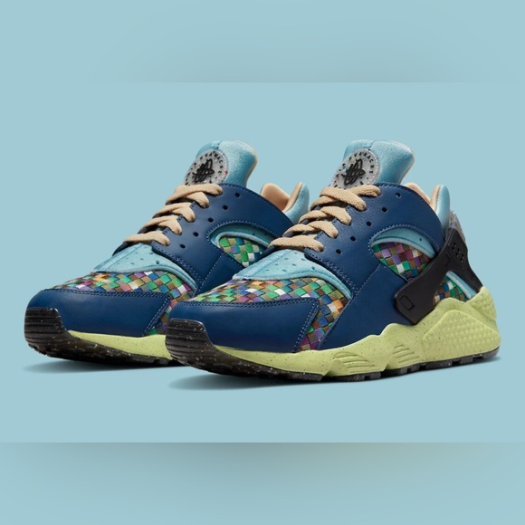 Nike Air Huarache Crater Next Nature PRM Woven Blue Multicolor Sz‎ 15 NEW - Picture 1 of 8